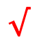 Red check mark in a white circle