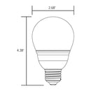 A21 LED Replacement Lamp dimensions
