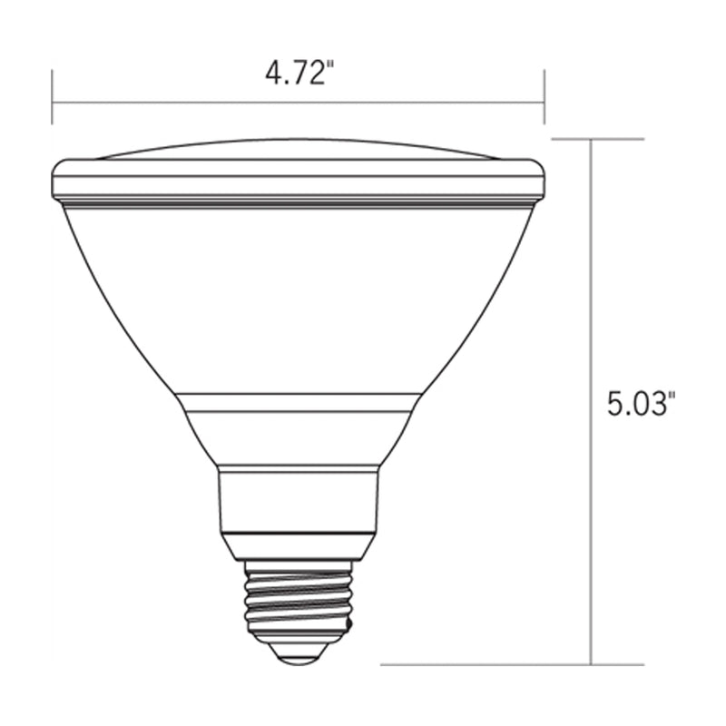 18 Watt LED PAR38 Lamp Dimensions