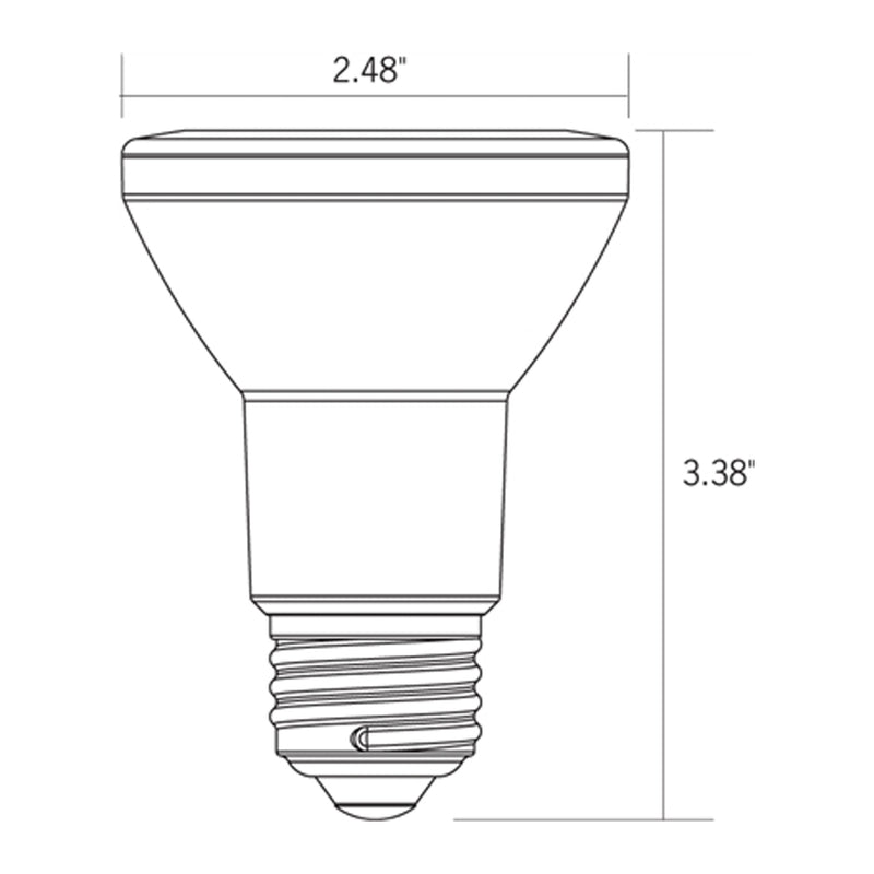 PAR 20 LED Replacement Lamp dimensions