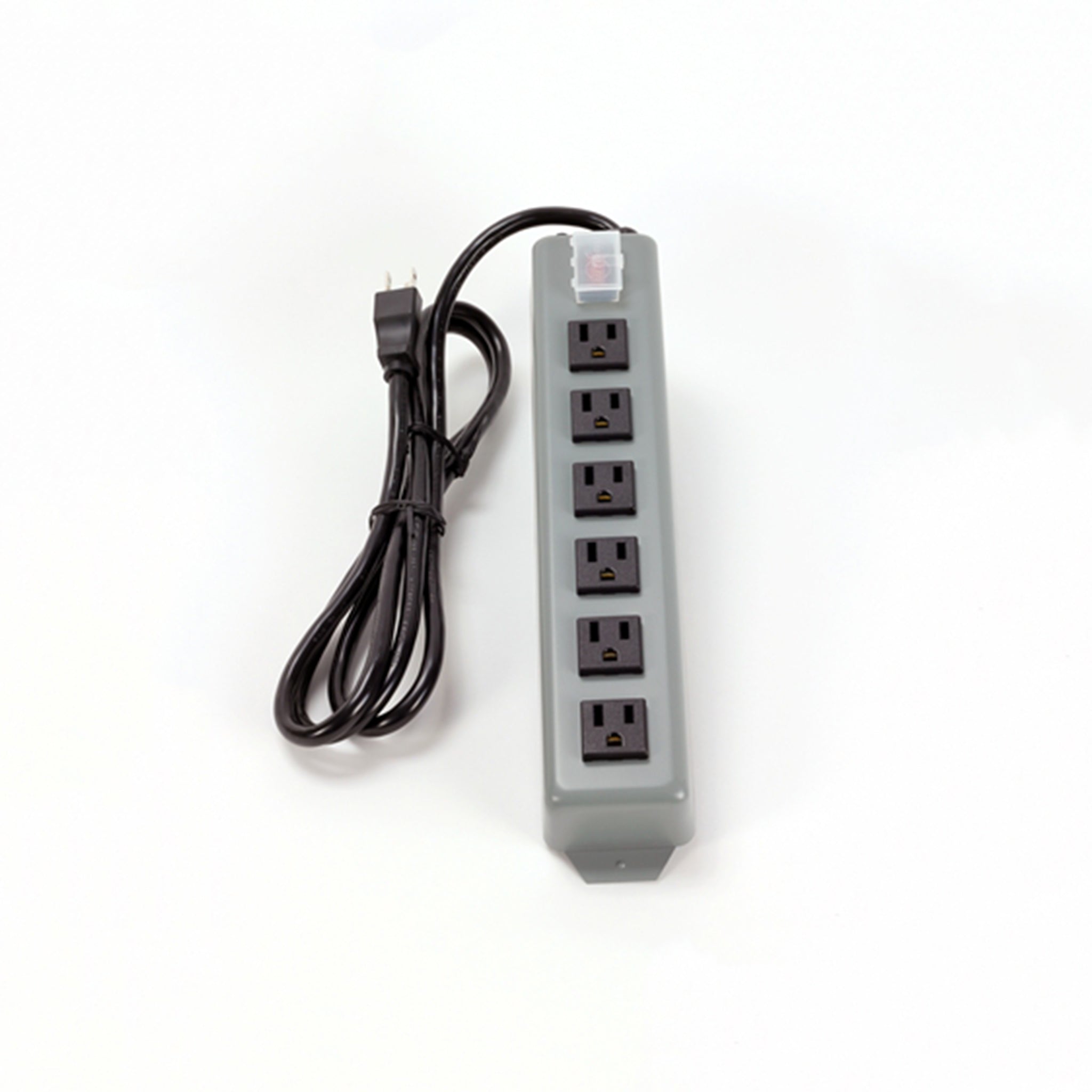 Power Strip & Cable Management Metal 6 Outlet Power Strip