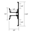 Aluminum Mounting Channel - Wall Mount -T-