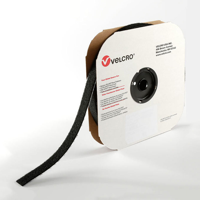 VELCRO® Brand Loop Tape 1", Black (Pressure Sensitive)