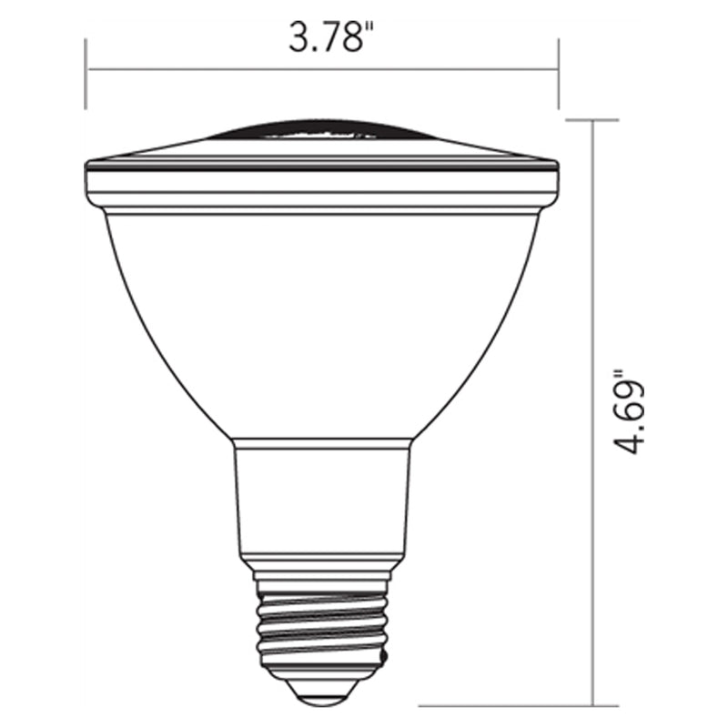 LED Par 30 replacement lamp Line drawing