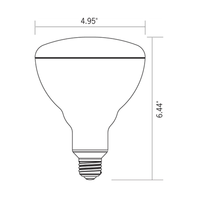 18 Watt LED BR40 Lamp dimensions