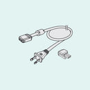 8' Leader Cable for eW Cove EC/QLX Powercore, with US Style Plug