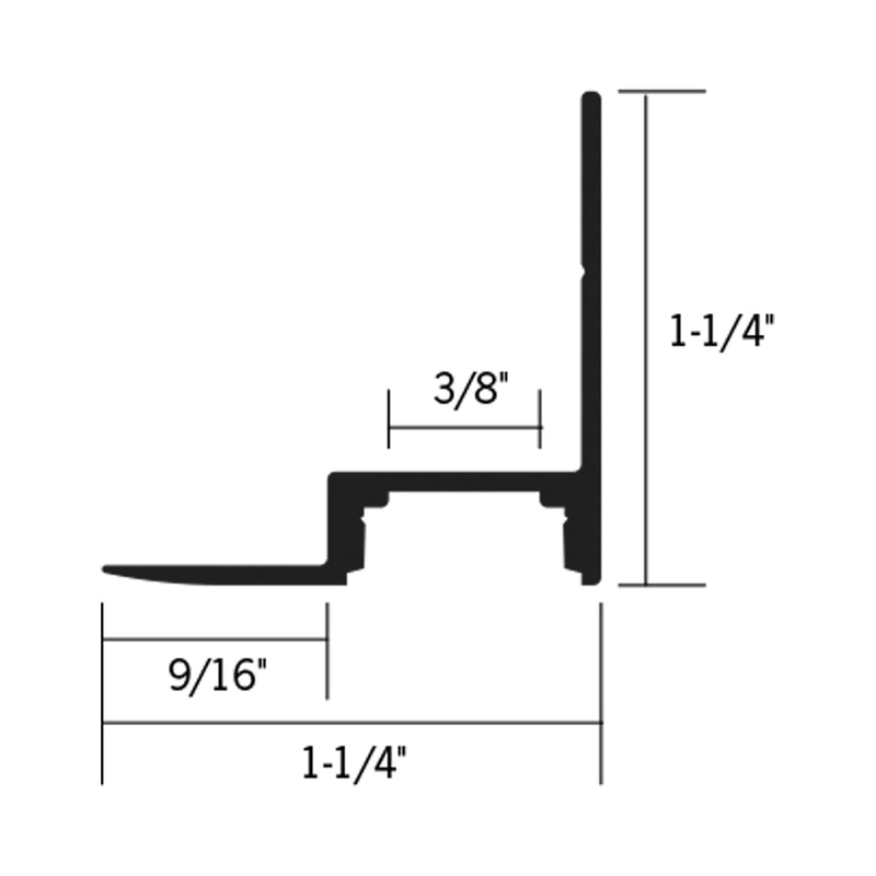 Aluminum Mounting Channel - Ceiling Edge
