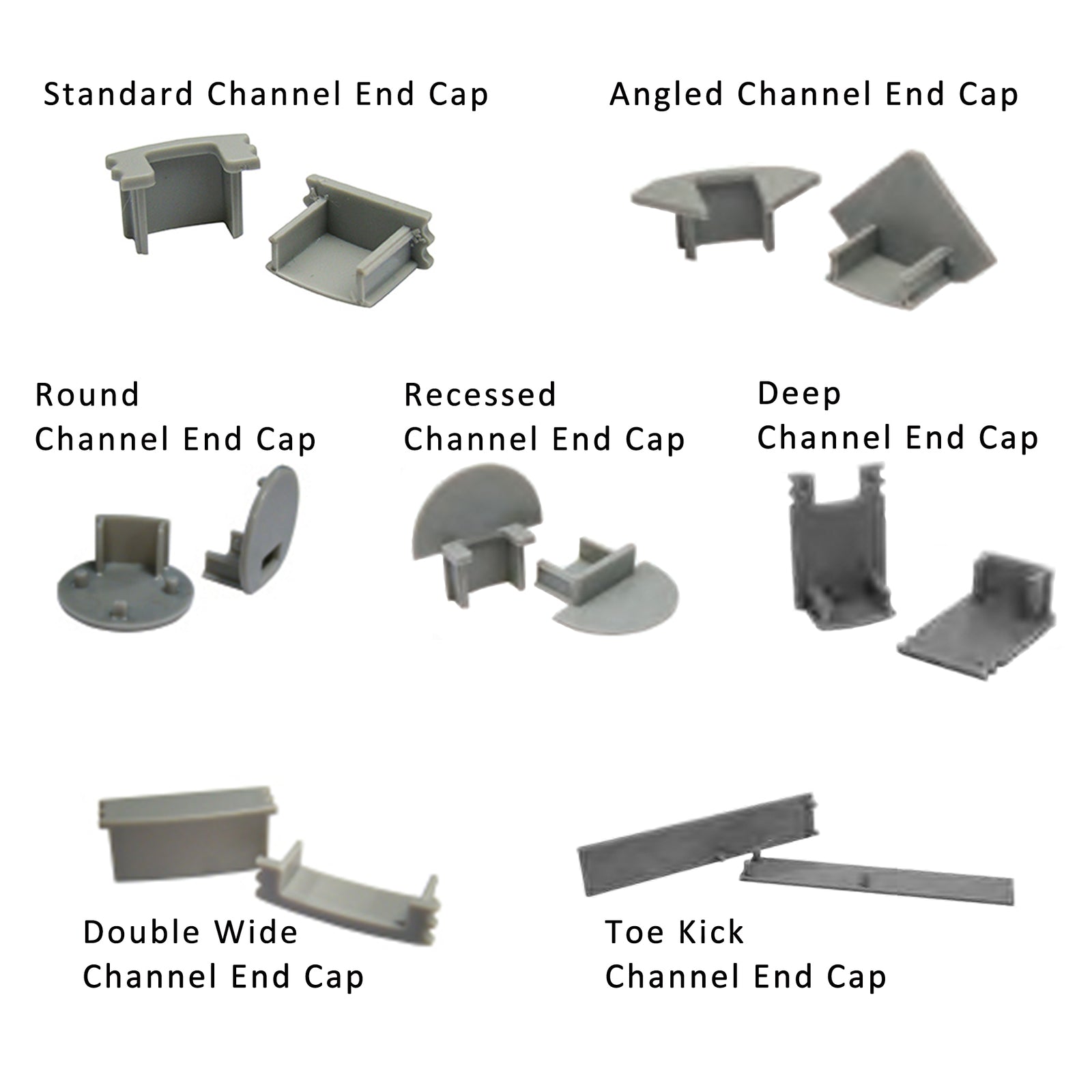 LED Light Tape - Channel End Caps | Display Supply & Lighting, Inc.