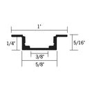 Aluminum Mounting Channel - Recessed