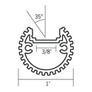Aluminum Mounting Channel - Round