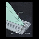 Snap Trac Edging and molding holding graphic image