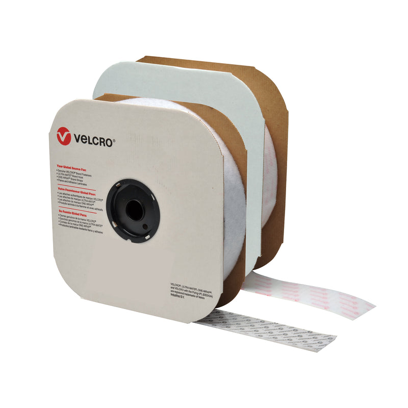 VELCRO® Brand Hook and Loop Tape 1-1/2", White (Pressure Sensitive)