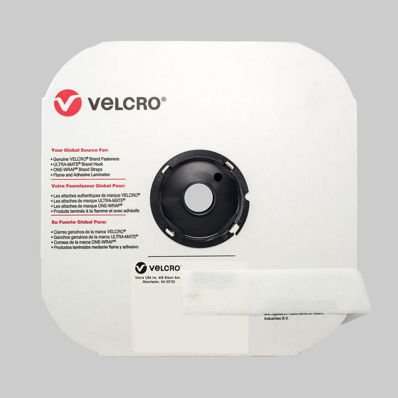 VELCRO® Brand Hook 88 or Loop 1000 Woven Nylon Tape-White - 2in (Standard Back)